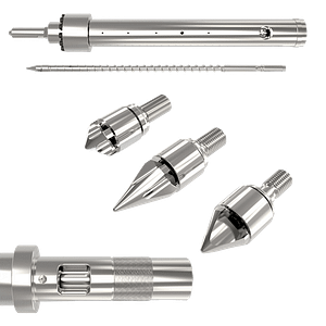 Шнек, наконечники, цилиндр, сопла